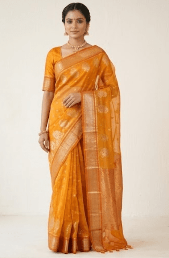 Elegant Yellow Saree for Women and Festive Occasions