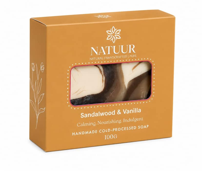 SOLACE Sandalwood & Vanilla Artisanal Cold Processed Beauty Bar Calming. Nourishing. Indulgent view 3