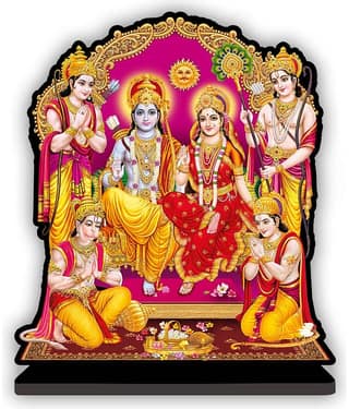 Saf Wood Ram Darbar Idol ( 28 cm )