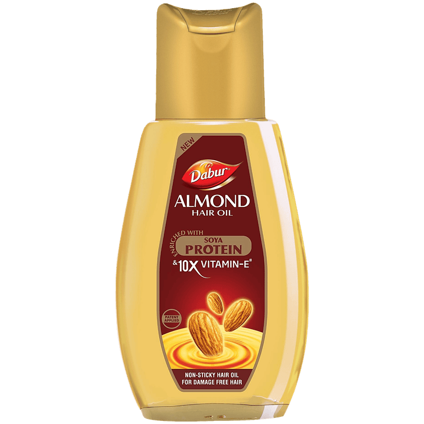 Dabur Almond Hair Oil - With Keratin Protein, Soya Protein & 10X Vitamin E, 485 Ml view 2