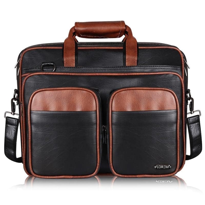LOREM 28L Messenger Bag For Men - Faux Leather
