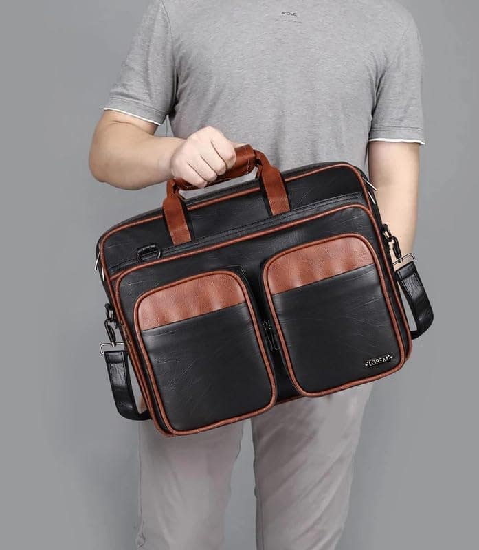 LOREM 28L Messenger Bag For Men - Faux Leather view 7
