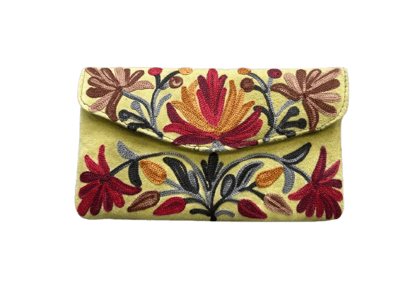 Embroidered Floral Clutch Handbag view 2