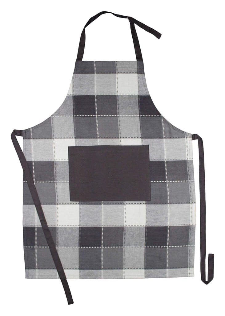 AIRWILL, 100% Cotton Yarn-dyed Designer Weaved Aprons, Sized 65cm in Width & 80cm in Length with 1 Center Pocket, Adjustable Buckle on Top and 2 Long Ties On Both 2 Sides. Pack of 3 Pieces view 2