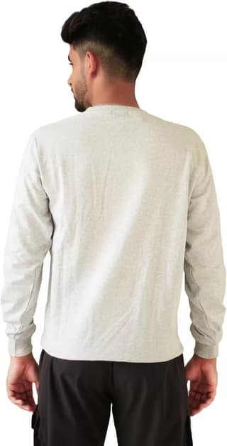 BlueFicus Men Typography Round Neck Cotton Blend Blue SweatShirt for Men Boys Casual Wear ( Pack of 1, Grey)