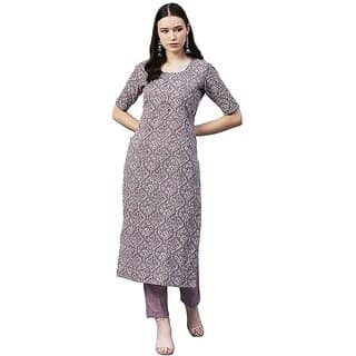 SVB Women Cotton Blend Kurta and Pant Set