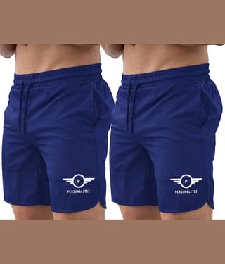 PERSONALITEE Multicolor 2 Polyester Blend Men's Shorts ( Pack of 2 )