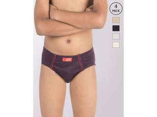 FRENCHIE Junior Blaze Kids Cotton Briefs - Assorted Colors - Pack of 4 - 5 years