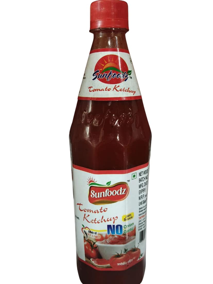 Sunfoodz Tomato Ketchup - No Onion No Garlic Bottle 1Kg