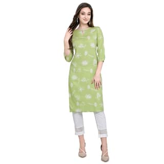 Pinkriti Women Rayon Straight Kurta