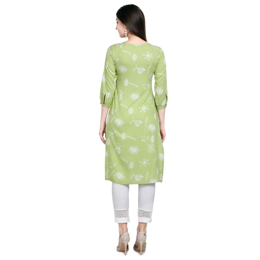 Pinkriti Women Rayon Straight Kurta view 2