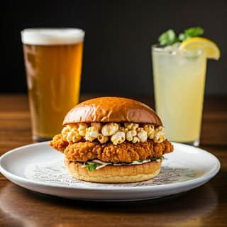 Chicken Popcorn Sandwich