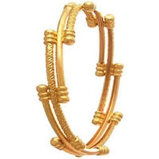 Gold Plated Designer Single Bangle for Women.