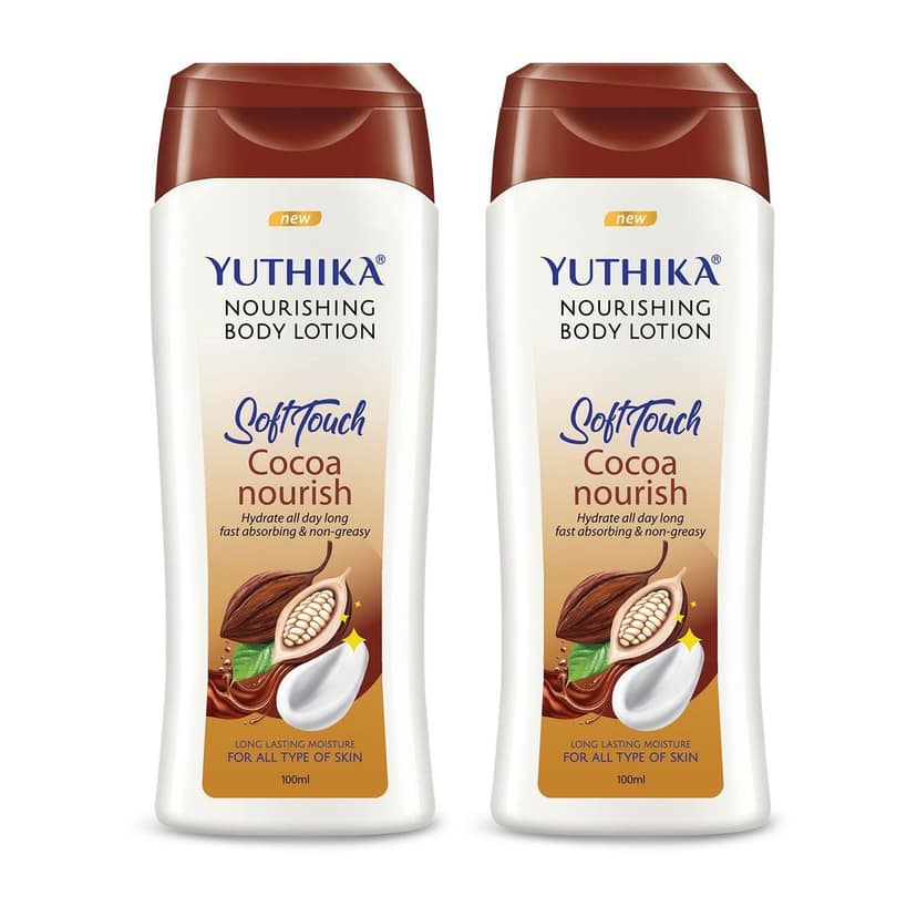 Yuthika Cocoa Nourish Body Lotion 100ml Pack of 2 Soft Touch Cocoa Body Lotion for Long Lasting Moisture & Soothing Skin