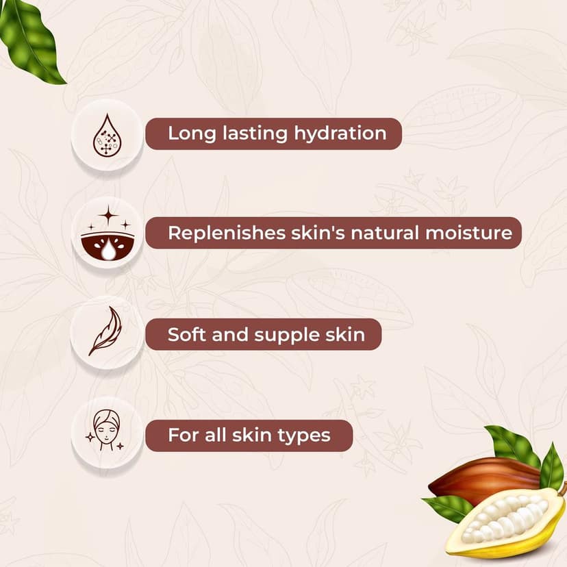 Yuthika Cocoa Nourish Body Lotion 100ml Pack of 2 Soft Touch Cocoa Body Lotion for Long Lasting Moisture & Soothing Skin view 5