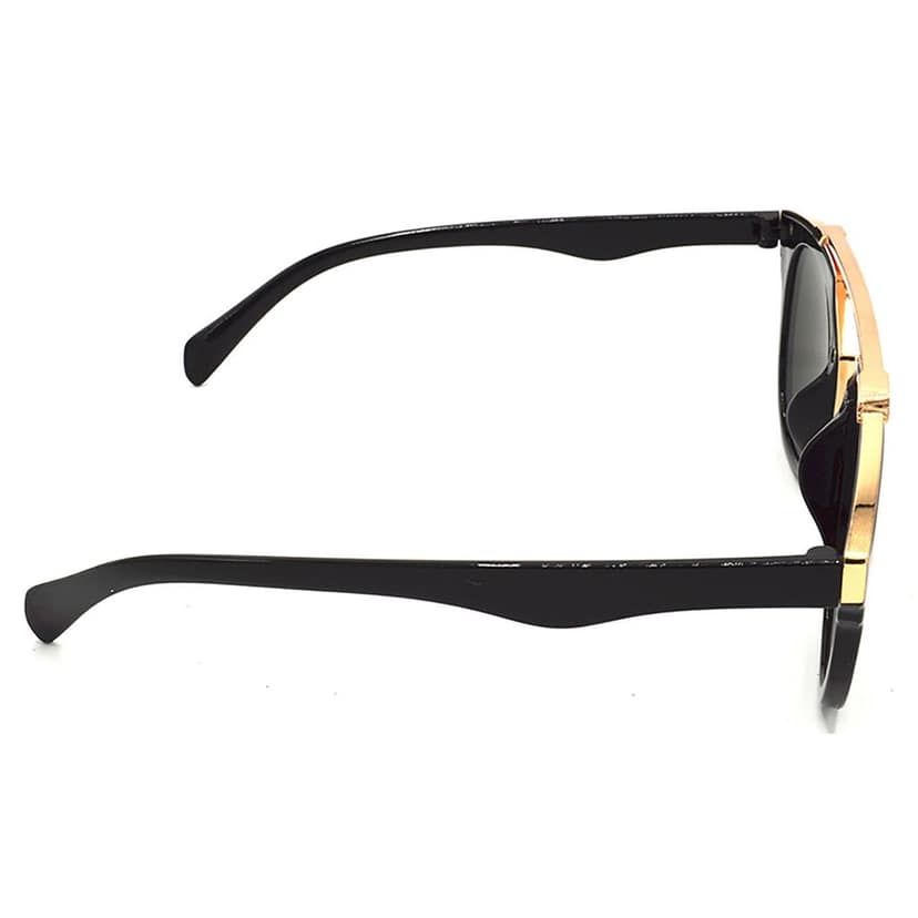 Hrinkar Golden Wrap-around Stylish Goggles Golden Frame Sunglasses for Men & Women - HRS428-BK-GLD view 3