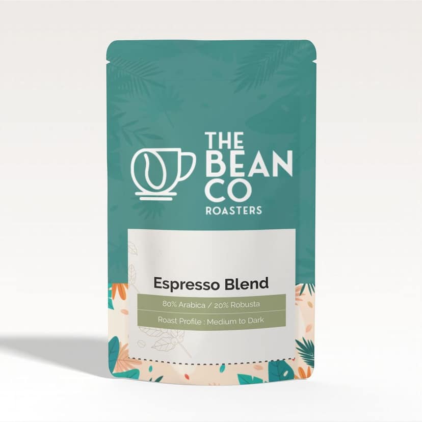 THE BEAN CO Espresso Blend | Medium To Dark Roast | 80% Arabica & 20% Robusta | Roasted Coffee Ground (Pour Over/Drip, 500 g)
