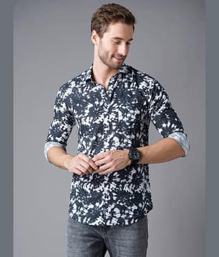 Paul Street - Cotton Blend Slim Fit Grey Men's Casual Shirt ( Pack of 1 )