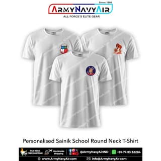 ArmyNavyAir Sainik School T-Shirt (XL) | Premium Personalised Round Neck | Casual & Training