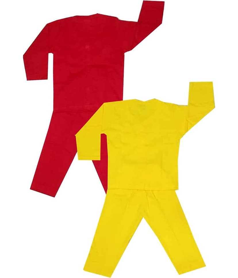 INFANT Pack of 2 Baby Boys 100% Cotton ( Red & Yellow ) view 2