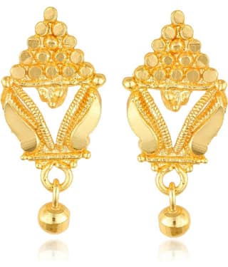 Vighnaharta Sizzling star Gold Plated Screw back alloy dangler studs Earring for Women and Girls [VFJ1638ERG ]