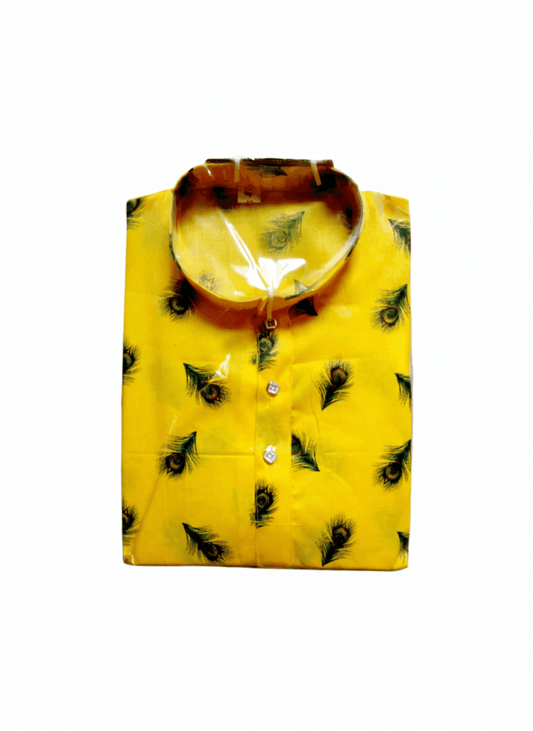 Fashionable Mayur Pankh Printed Pure Cotton Kurta for Men view 2