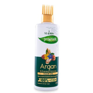 VI-JOHN Prakritik Argan & Evening Primrose Hair Oil for Men & Women | 250ml | Controls Dandruff | Stronger Hair | 100% Natural Bio Actives | Cruelty-free | Paraben Free | Vegan | Dermatologist Approved | All Hair Types