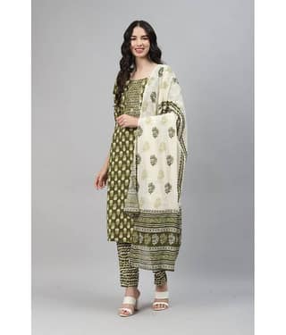 HIGHLIGHT FASHION EXPORT Cotton Kurti With Pants - Stitched Suit Single