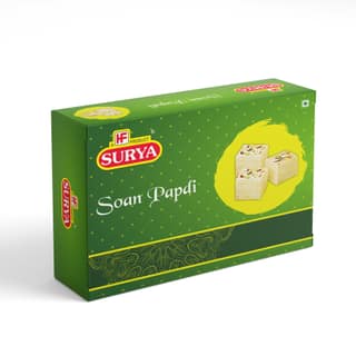 Surya Soan Papdi 200 Gm - Pack Of 72 | Packed Indian Sweets