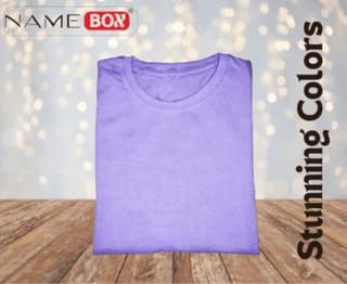NameBox Pure premium cotton T shirts, Lavender, Size - 38