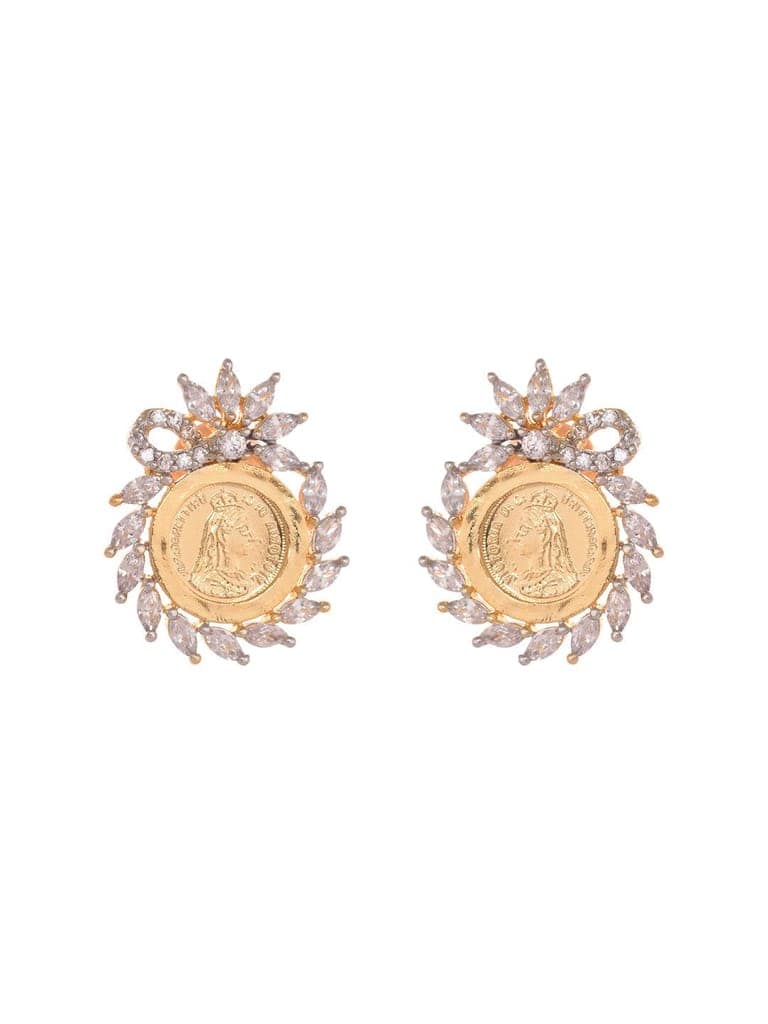 Gold Plated AD Queen Victoria Ginni Locket Jewellery Set view 3