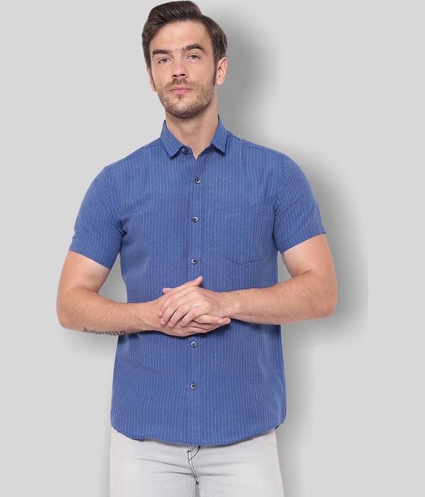 Latest Chikan - Orange Cotton Blend Regular Fit Men's Casual Shirt (Pack of 1)