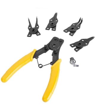 SHB 6" CIRCLIP PLIER EDL104506 INTERCHANGEABLE HEAD MULTI-FUNCTION Circlip Plier (Length : 6 cm))