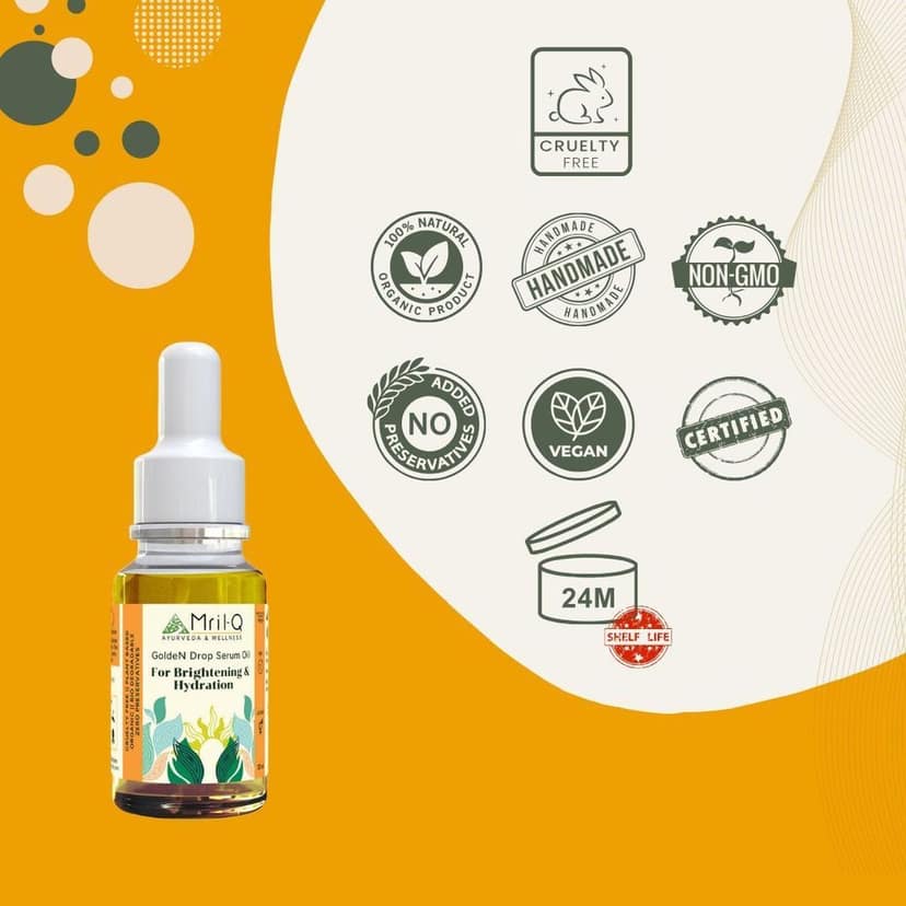 MrilQ Golden Drop Oil | Instant Glow & Hydration| Vit C Serum | All Skin Types view 6