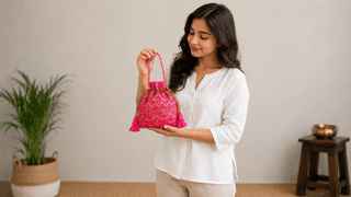 Handcrafted Potli Bag (Batawa) | Traditional Indian Drawstring Pouch