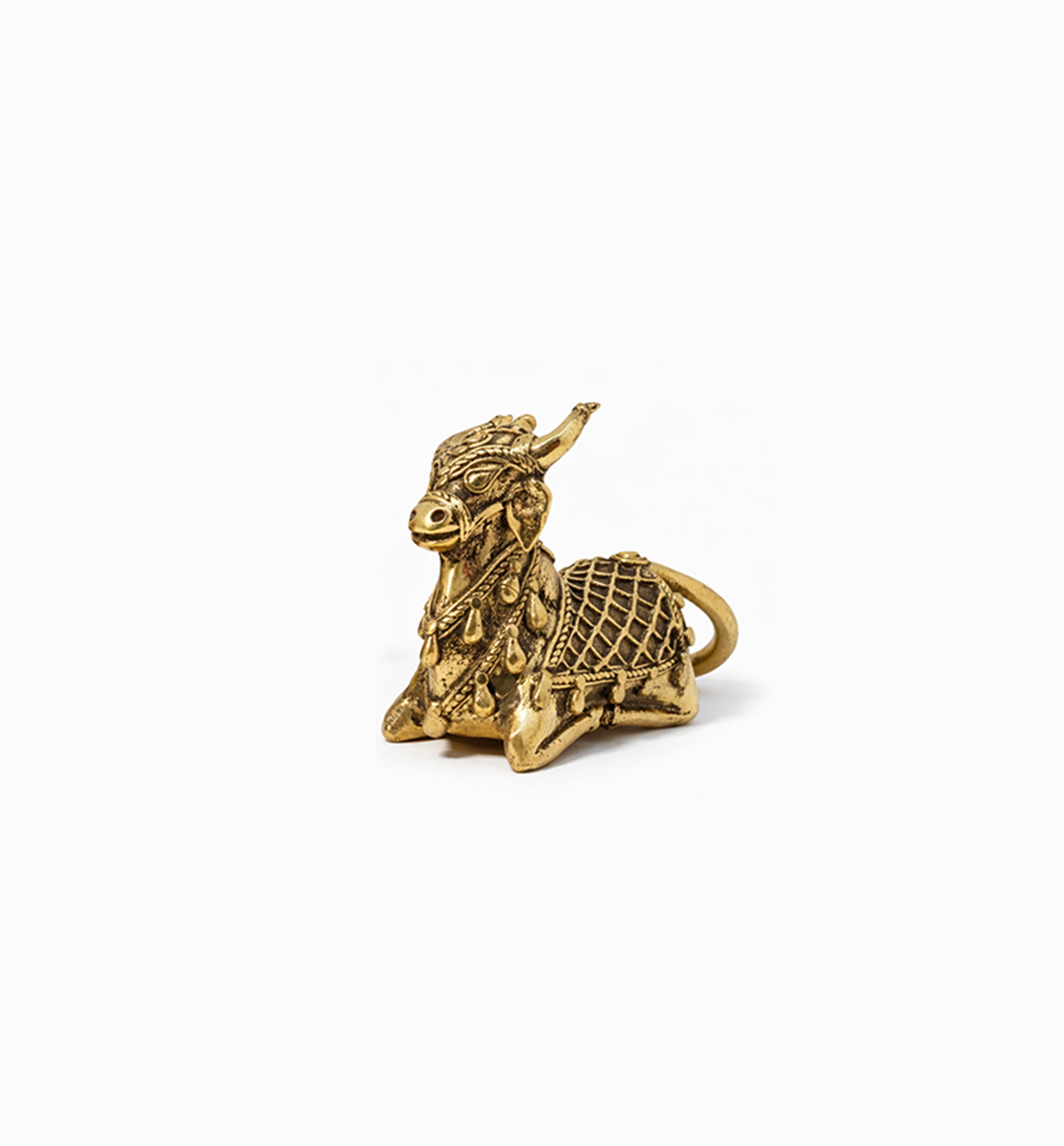Handcrafted Bhareva Brass Nandi Bull Idol view 4