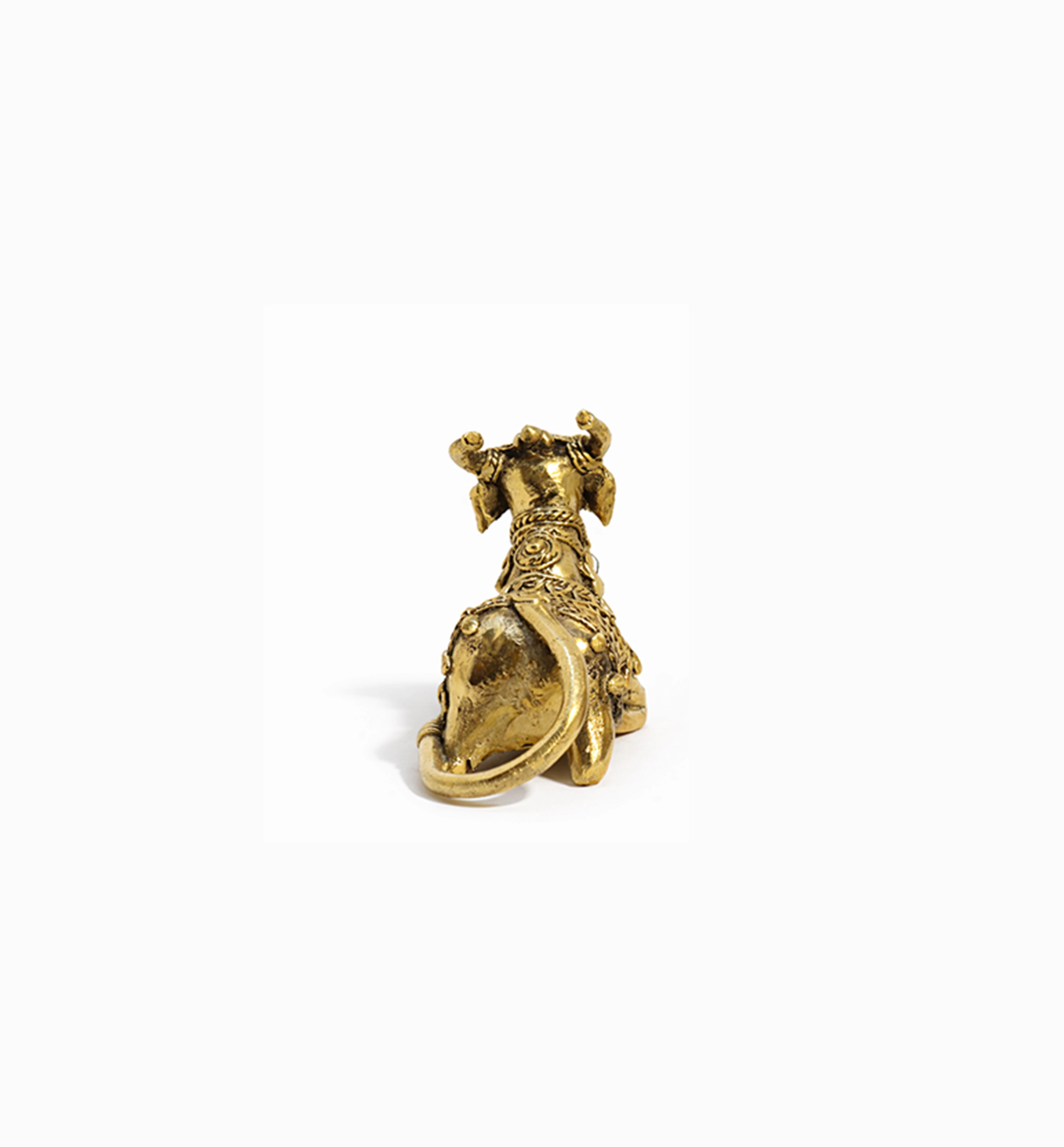 Handcrafted Bhareva Brass Nandi Bull Idol view 6