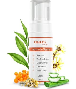 Mars by GHC Natural Intimate Wash for Men with Aloe Vera, Tea Tree Extract | pH Balanced Hygiene Intimate wash - Anti Bacterial, Anti Itch, Anti Odour