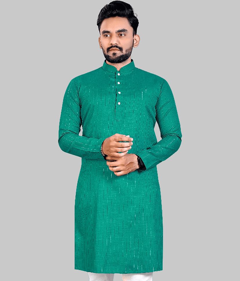 YUG ART - Pink Cotton Blend Men's Regular Kurta ( Pack of 1 )