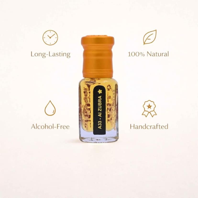 alNaqi fragrances Al Zubra Attar 6ml - Best Attar for Men, Alcohol Free Spicy Saffron & Amber Oil, Long Lasting Attar for Men, Premium Gents-Power-Ittar view 5