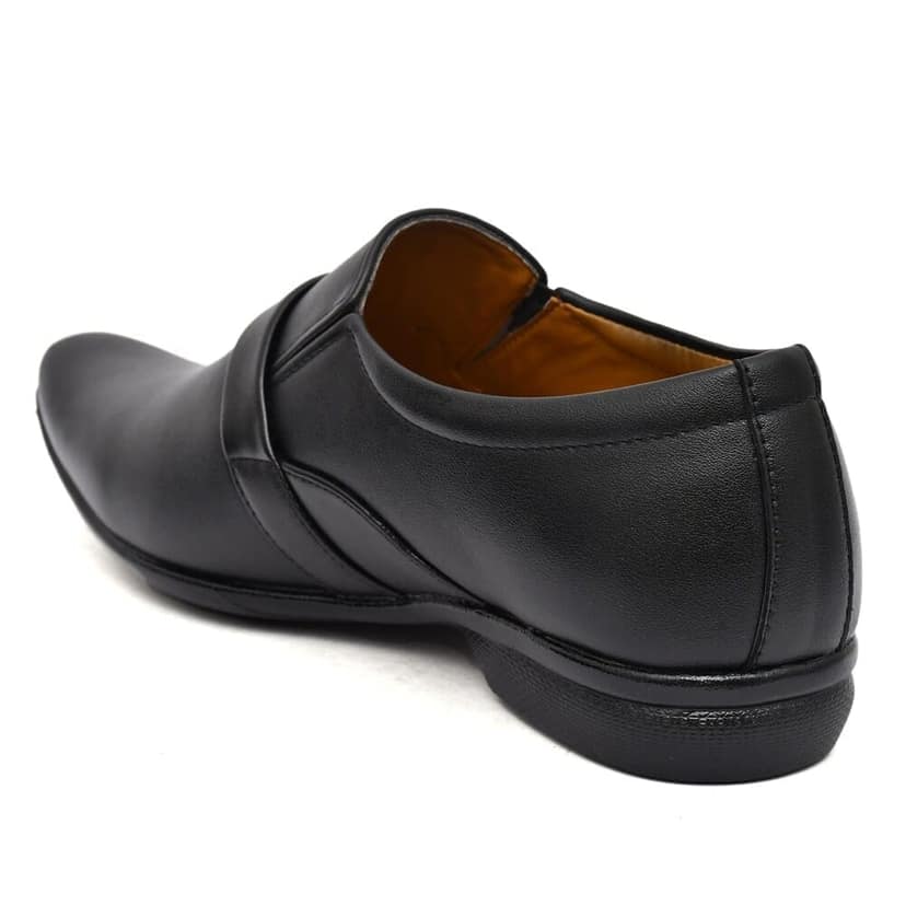 WUGO::Men’s Black Formal Moccasin Shoes Slip-On Office Shoes for Men & Boys (Free Home Delivery) view 4