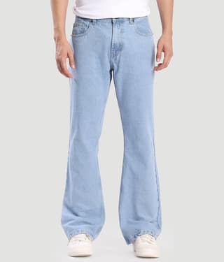 Bene Kleed Relaxed Clean Look Men's Jeans - Light Blue ( Pack of 1 )