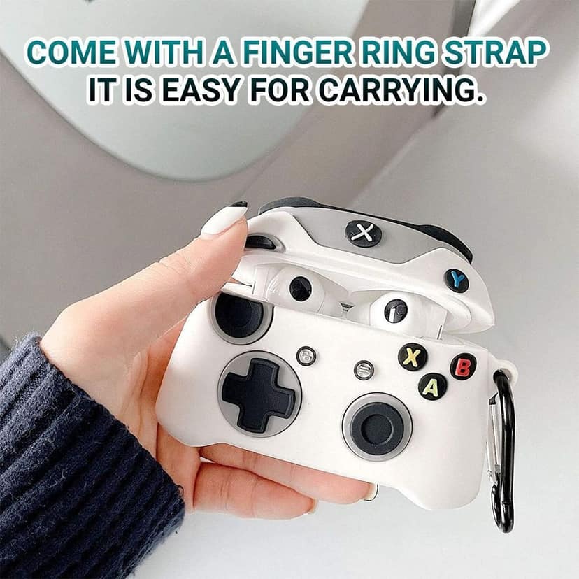 LIRAMARK Cute Cartoon Design Case Cover for AirPods 1 & 2, Designer case for Apple airpods 1st and 2nd Generation case (Gaming Remote) view 3