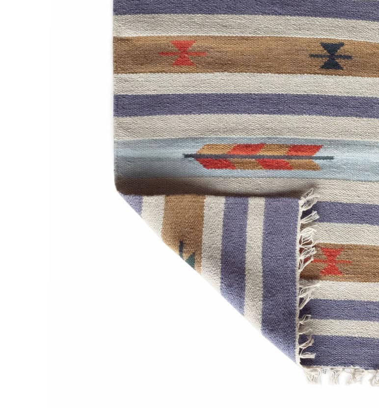 Handloom Punja Durrie Carpet | Traditional Cotton Handwoven Floor Carpet view 3