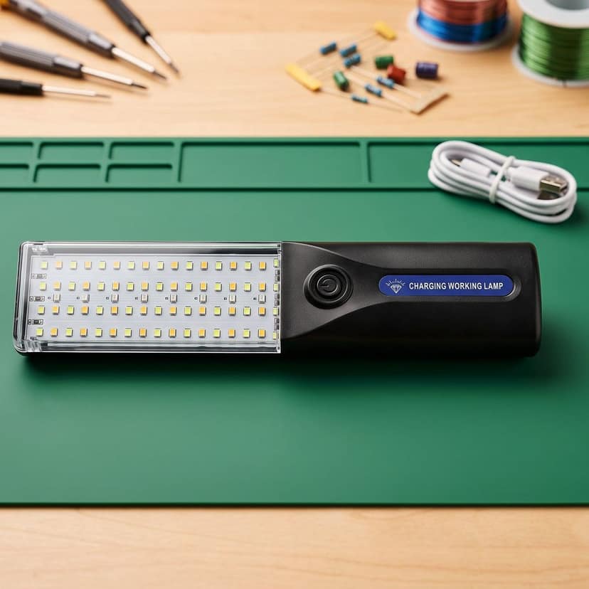 LED Rechargeable Working Lamp with Hanging Hook for Camping Garage view 2