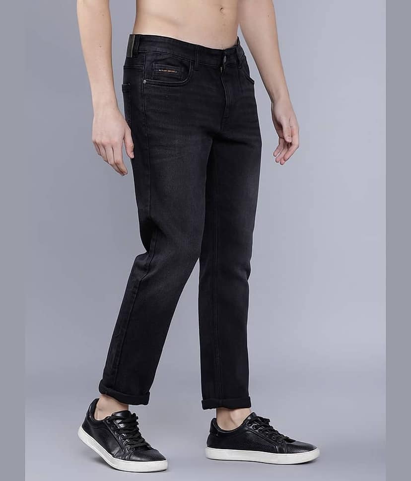 The Indian Garage Co. Slim Fit Basic Men's Jeans - Black ( Pack of 1 ) view 2
