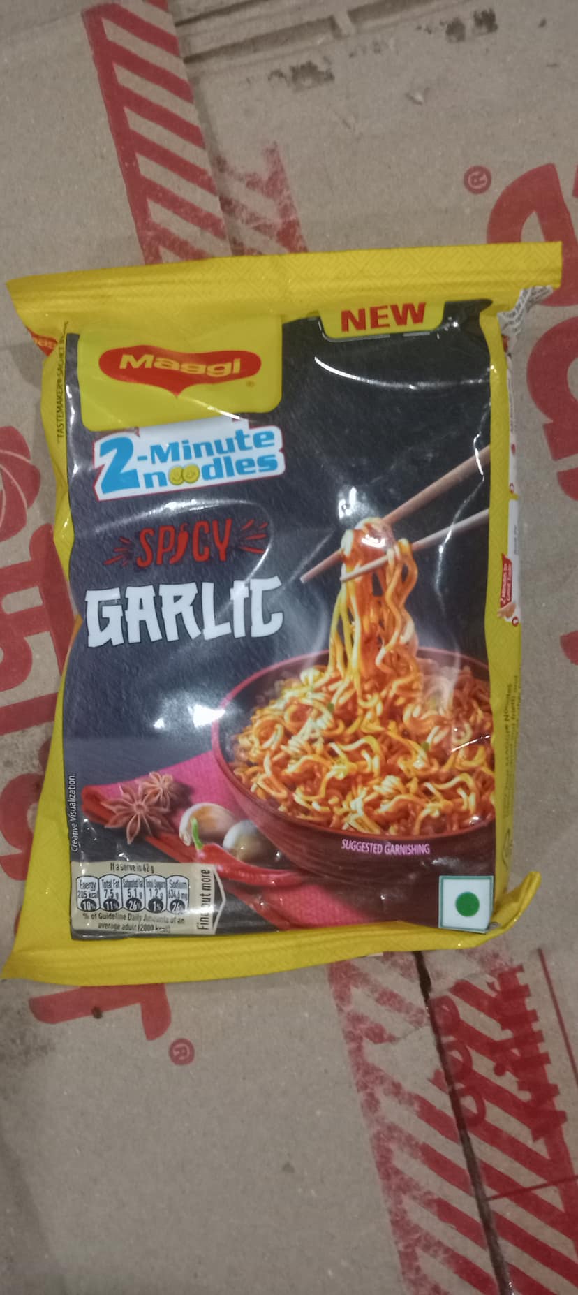 Maggie spicy garlic noodles