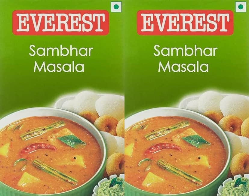 Everest Spices | Sambhar Masala Powder | 100 Gm Each | Pack of 2| 200 Gm Pack