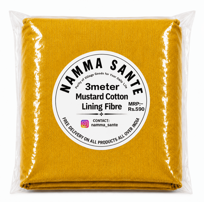 Mustard Cotton Lining Fibre (Bada Panna), Mustard Lining Fabric (Bada Panna), Mustard Cotton Lining Cloth (Bada Panna), Soft Cotton Lining Fabric (Bada Panna), Mustard Garment Lining Fabric (Bada Panna) view 4