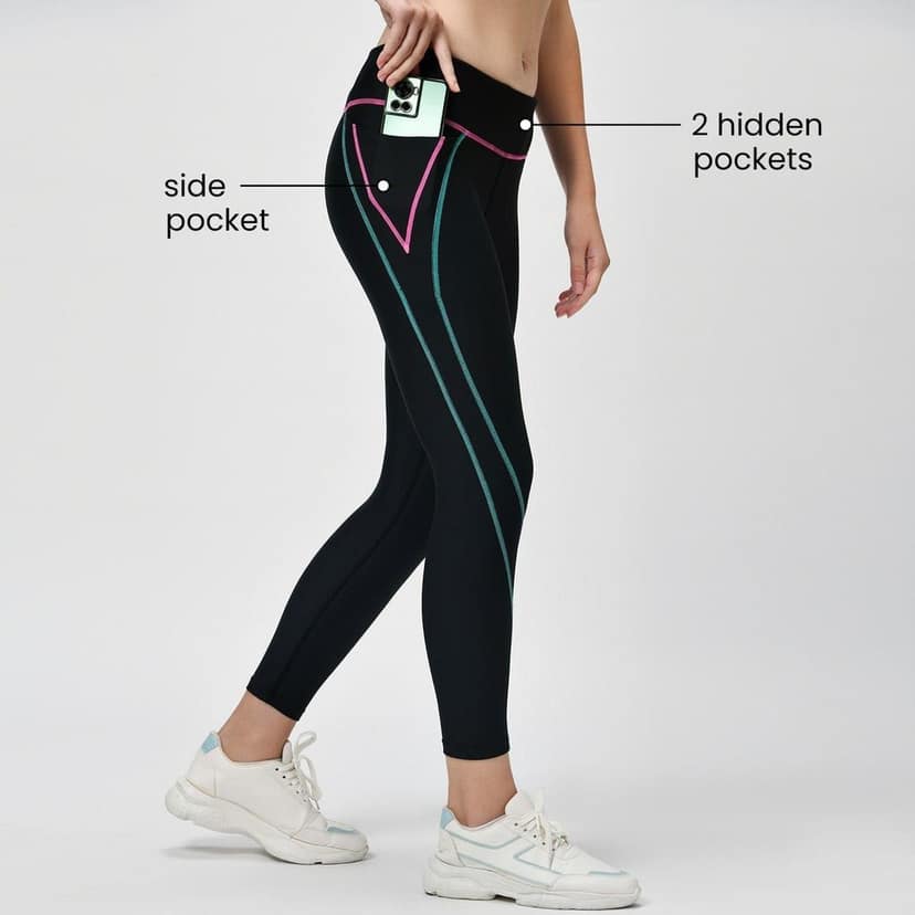 Extreme Uplift Leggings - Phoenix Black ( Full Length ) view 2